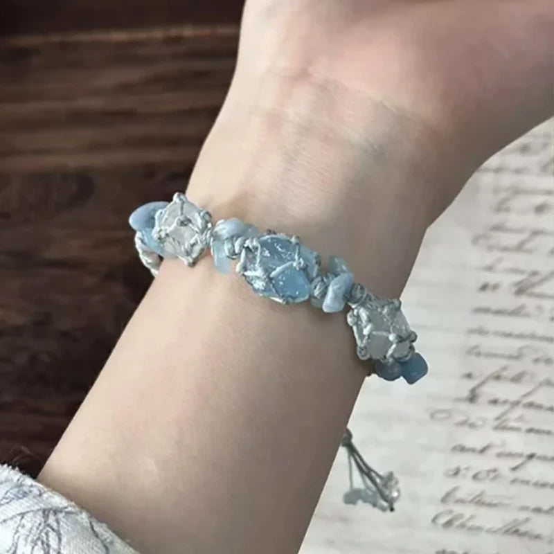 Clear Quartz Crystal Bracelet - Handmade