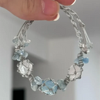 Clear Quartz Crystal Bracelet - Handmade