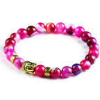 Lava Stone Buddha Bracelet - Black