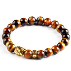 Lava Stone Buddha Bracelet - Black
