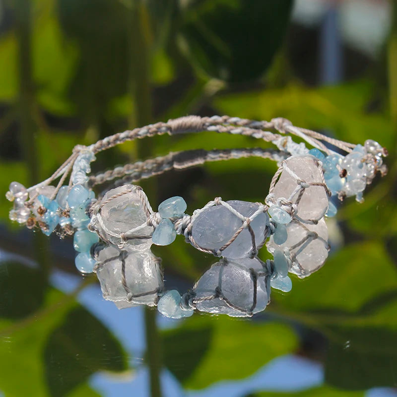 Clear Quartz Crystal Bracelet - Handmade