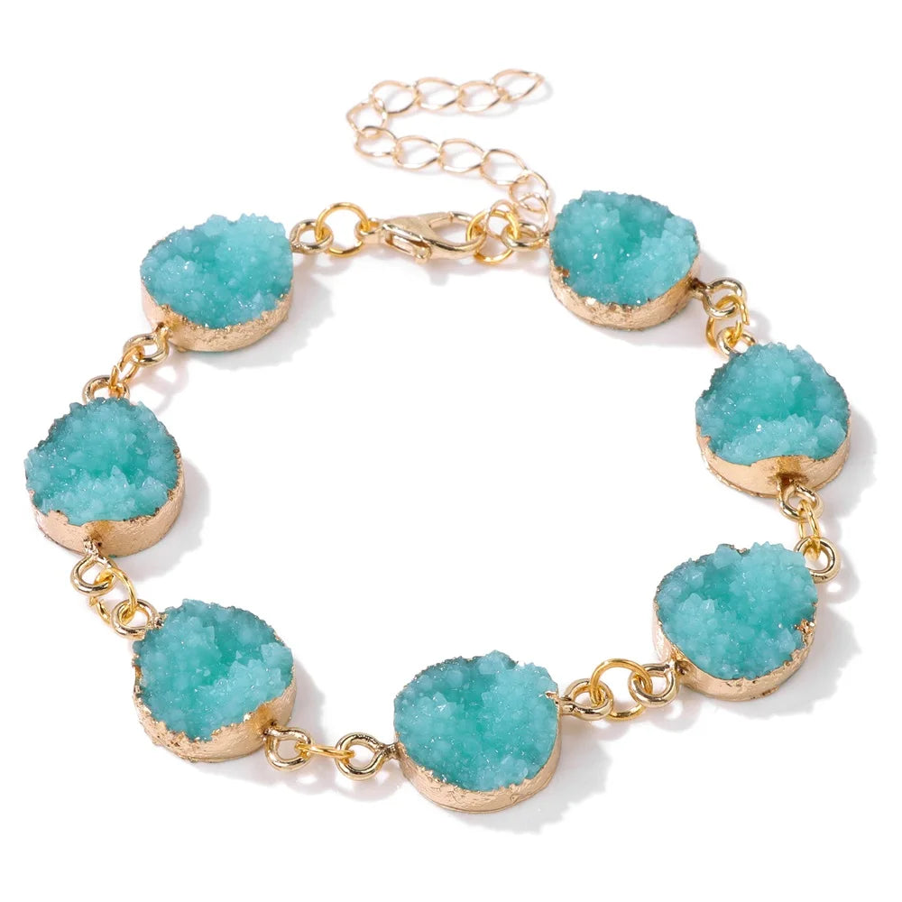 7 Chakra Crystal Cluster Bracelet