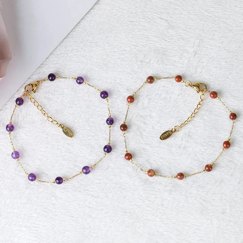 Natural Stone Beaded Bracelet