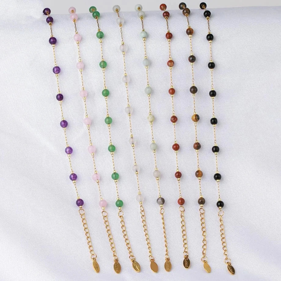 Natural Stone Beaded Bracelet
