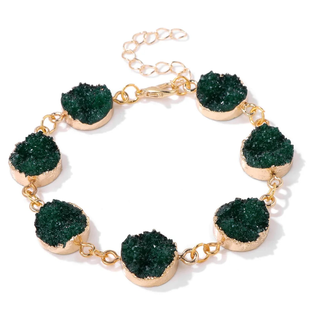 7 Chakra Crystal Cluster Bracelet