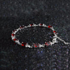 Red Crystal Sterling Silver Bracelet