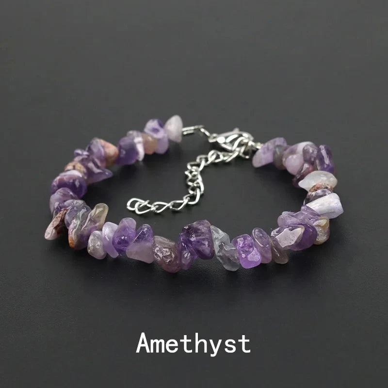 Natural Gemstone Chip Bracelet