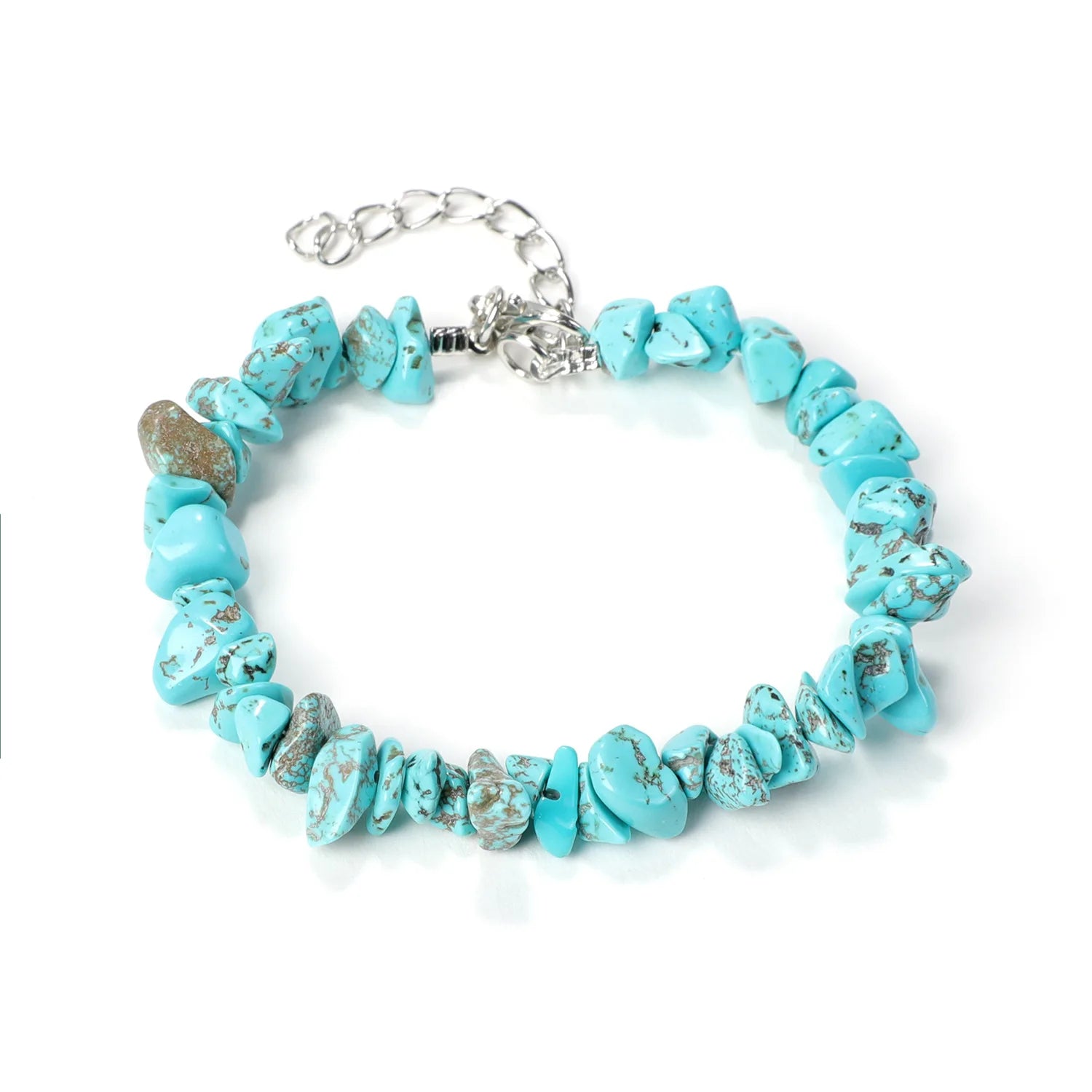 Natural Gemstone Chip Bracelet