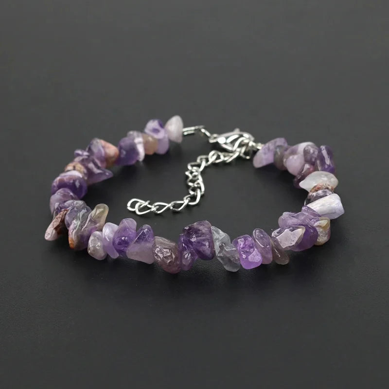 Natural Gemstone Chip Bracelet