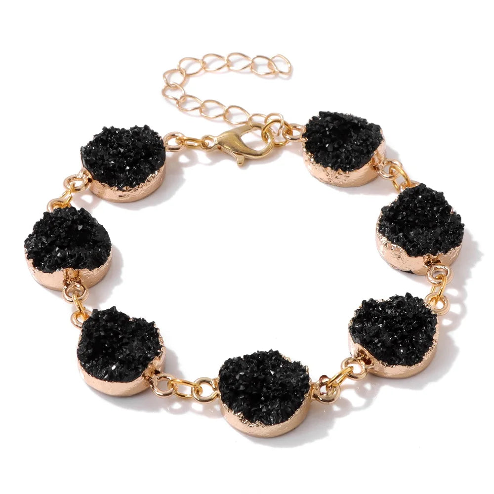 7 Chakra Crystal Cluster Bracelet