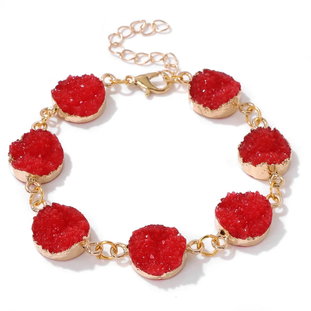 7 Chakra Crystal Cluster Bracelet