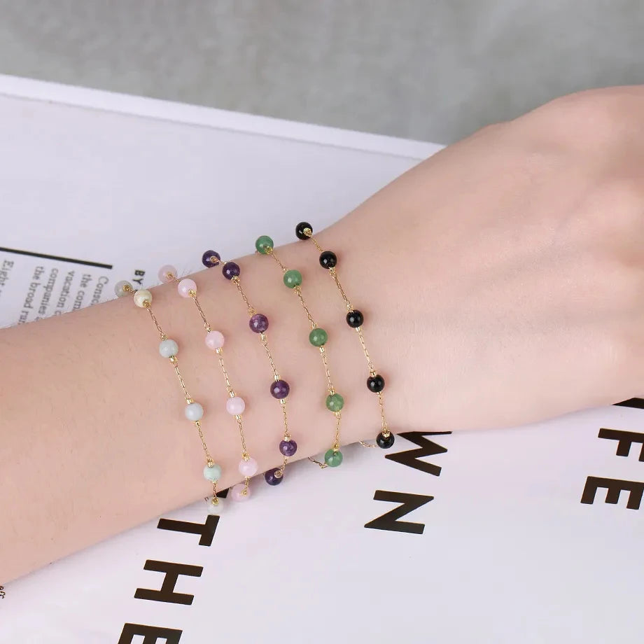 Natural Stone Beaded Bracelet